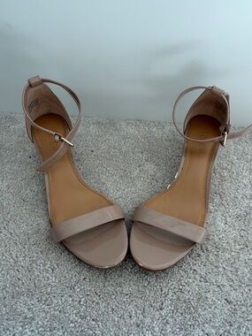 Make an offer!!!!  J. Crew Patent Blush Beige Ankle-Strap Block Heels